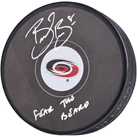 Brent Burns Carolina Hurricanes Autographed Hockey Puck with "Fear the Beard" Inscription