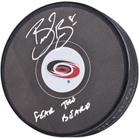 Brent Burns Carolina Hurricanes Autographed Hockey Puck with "Fear the Beard" Inscription