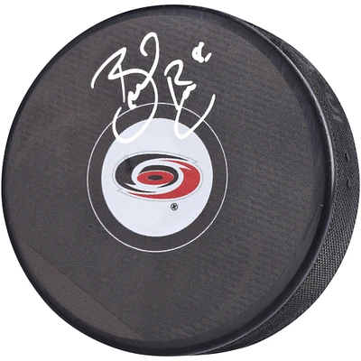 Rondelle de hockey autographiée par Brent Burns des Hurricanes de la Caroline