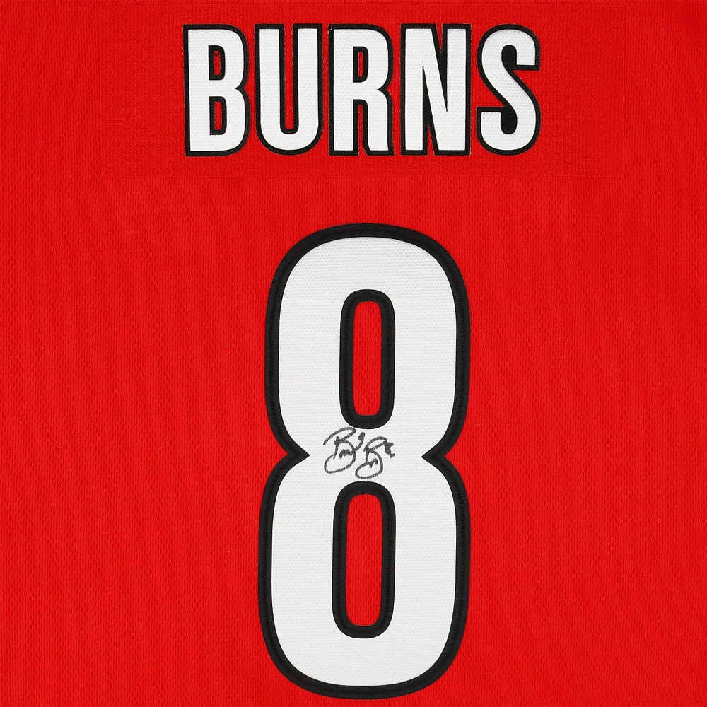 Maillot Breakaway dédicacé par Brent Burns des Carolina Hurricanes Red Fanatics