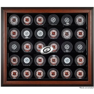 Carolina Hurricanes 30-Puck Brown Display Case