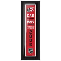 Carolina Hurricanes - 6'' x 22'' Empire Framed Sign