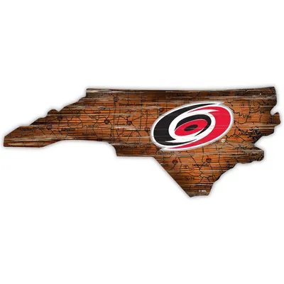 Carolina Hurricanes Distressed State Cutout Sign