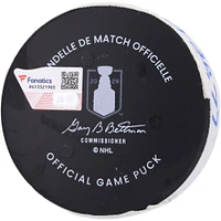 Jake Guentzel Carolina Hurricanes Game-Used Goal Puck from 2024 Stanley Cup Playoffs Second Round Game 2 vs. New York Rangers - Second of Two Goals Scored