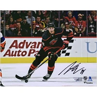 Martin Necas Carolina Hurricanes Autographed 8" x 10" Jersey Skating Photograph