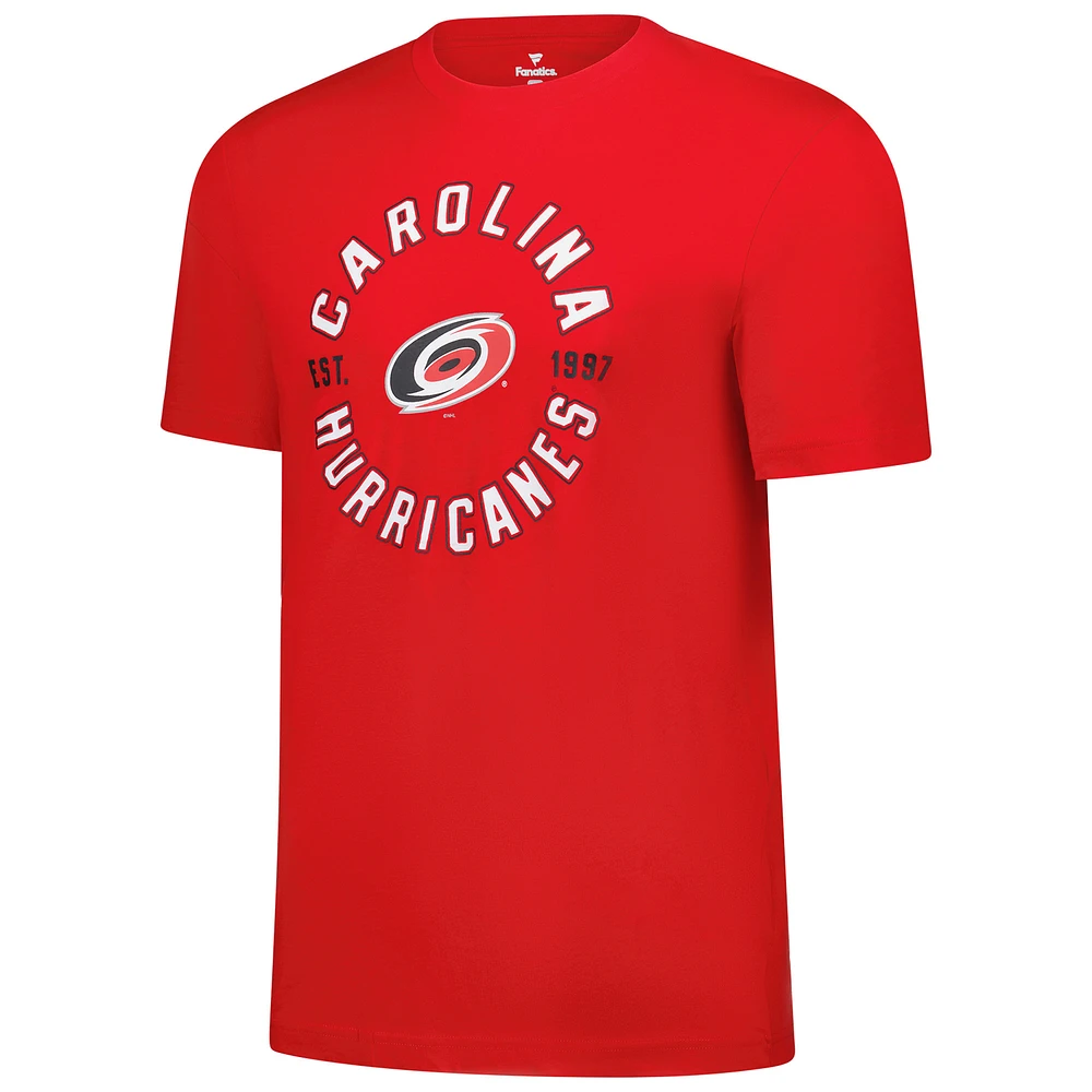 Men's Fanatics  Red Carolina Hurricanes Serve T-Shirt