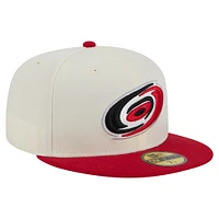 Men's New Era  White Carolina Hurricanes Chrome Two-Toned 59FIFTY Fitted Hat