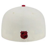 Men's New Era  White Carolina Hurricanes Chrome Two-Toned 59FIFTY Fitted Hat