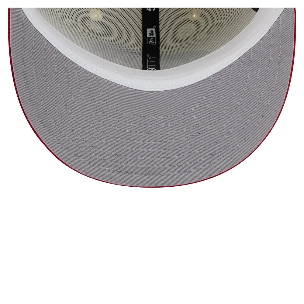 Men's New Era  White Carolina Hurricanes Chrome Two-Toned 59FIFTY Fitted Hat