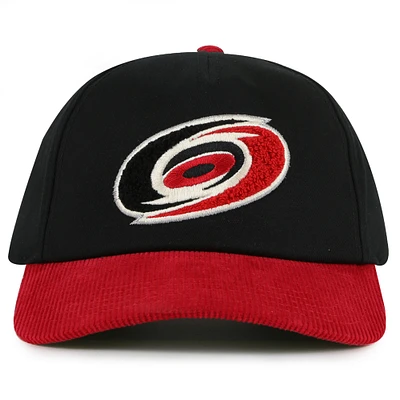 Men's American Needle  Black/Red Carolina Hurricanes Burnett Adjustable Hat
