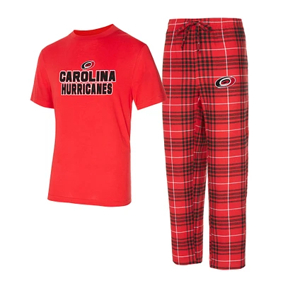 Ensemble de nuit pour homme Concepts Sport Carolina Hurricanes Vector T-shirt et pantalon