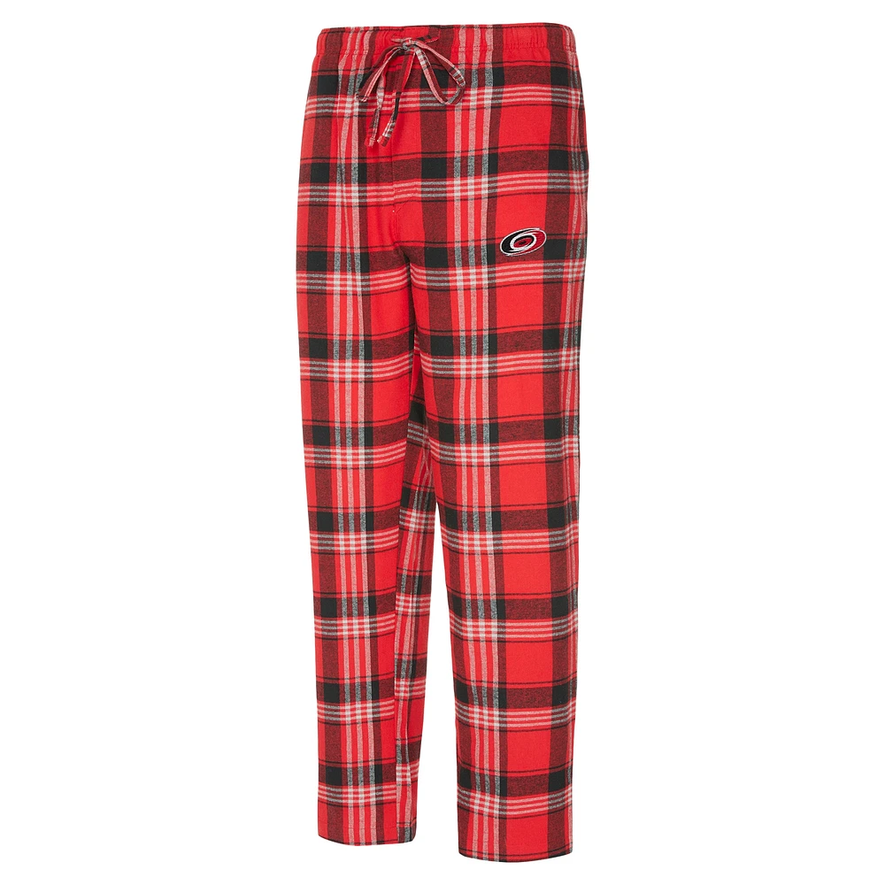 Men's Concepts Sport Red/Black Carolina Hurricanes Region Flannel Sleep Pants