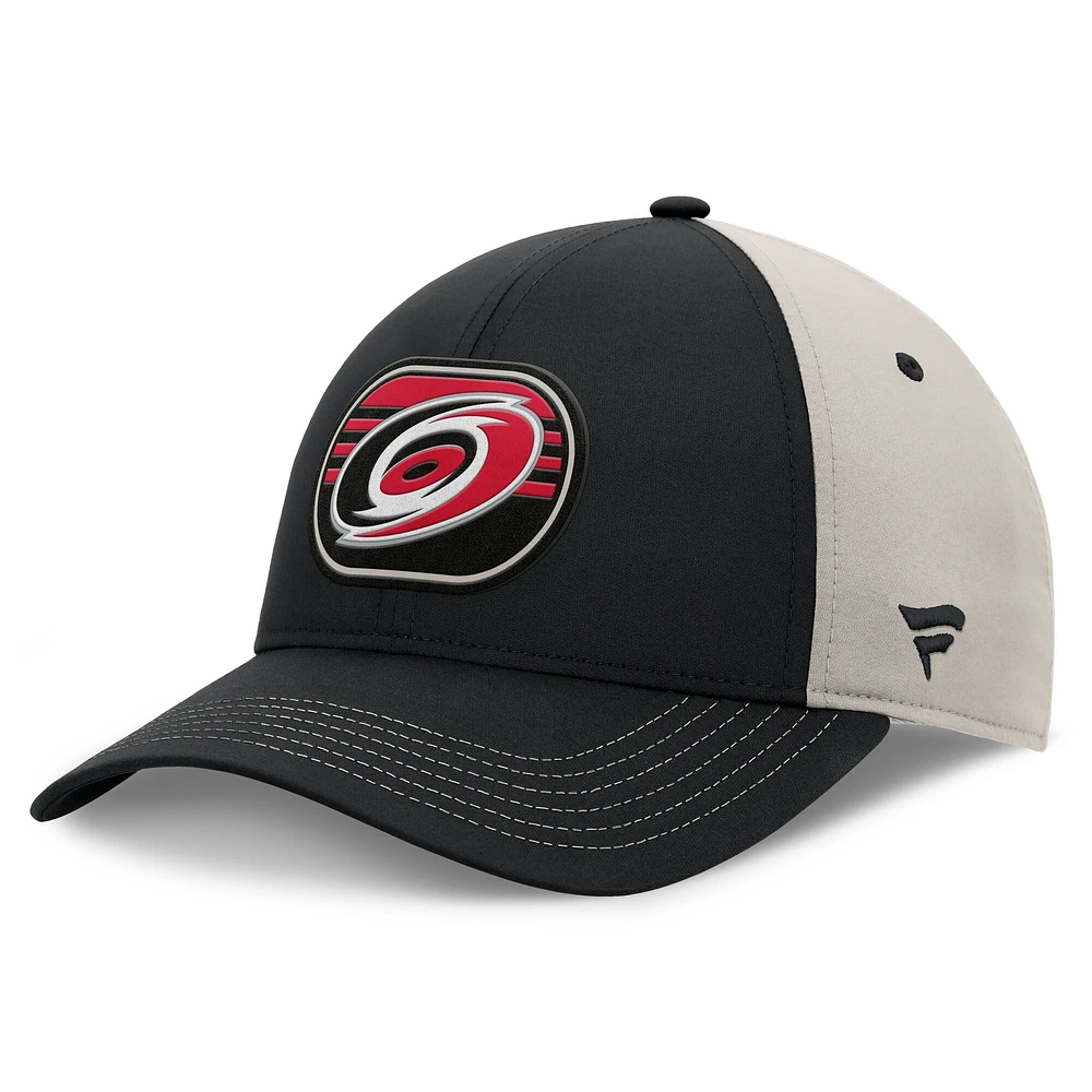 Men's  Fanatics  Black/Gray Carolina Hurricanes 2025 Stanley Cup Playoffs Locker Room Trucker Adjustable Hat