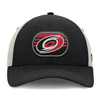 Men's  Fanatics  Black/Gray Carolina Hurricanes 2025 Stanley Cup Playoffs Locker Room Trucker Adjustable Hat