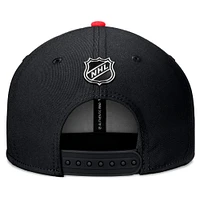 Casquette snapback de repêchage de la LNH 2024 Fanatics pour hommes, noire des Hurricanes de la Caroline