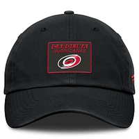 Casquette ajustable authentique Pro Prime Fanatics Black Carolina Hurricanes pour homme