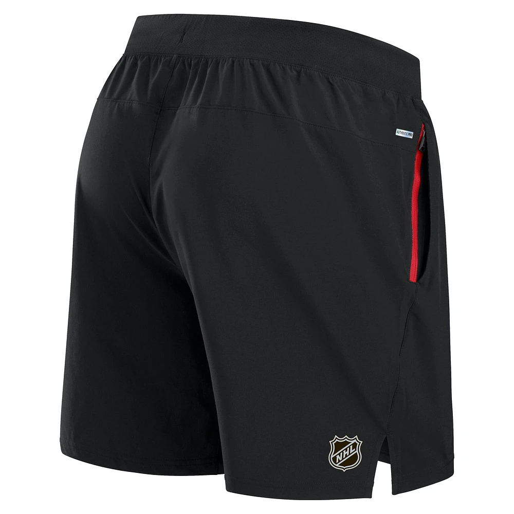 Men's Fanatics  Black Carolina Hurricanes Authentic Pro Rink Performance Shorts