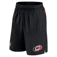 Short de patinoire professionnel authentique Fanatics Black Carolina Hurricanes pour hommes