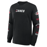 Men's Fanatics Black Carolina Hurricanes Boxed Legacy Long Sleeve T-Shirt