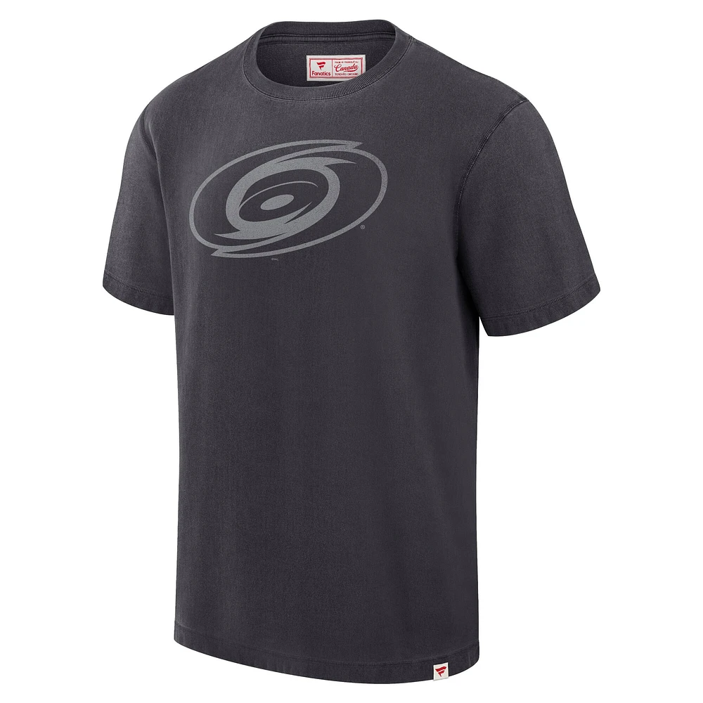 T-shirt noir pour hommes Fanatics Carolina Hurricanes fabriqué au Canada