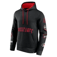 Men's Fanatics Black Carolina Hurricanes Wild Winner Fleece Pullover Hoodie