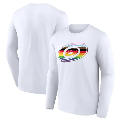 Carolina Hurricanes Fanatics Branded Team Pride Logo Long Sleeve T-Shirt - White