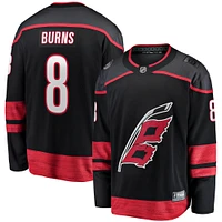 Maillot de joueur échappé à domicile Fanatics Brent Burns noir des Hurricanes la Caroline pour hommes