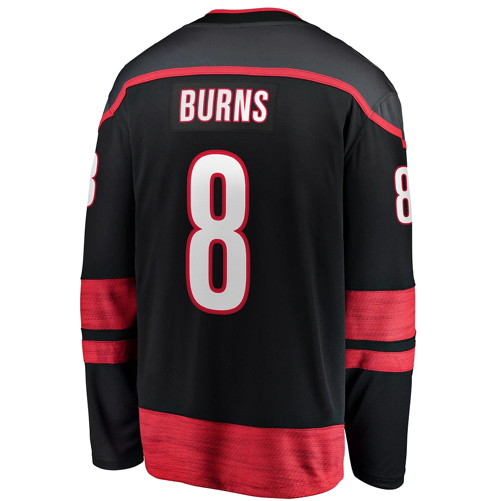 Maillot de joueur échappé à domicile Fanatics Brent Burns noir des Hurricanes la Caroline pour hommes