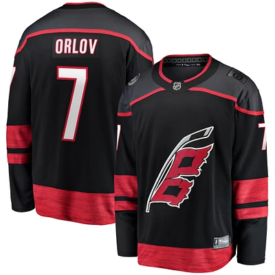 Maillot Breakaway Domicile des Hurricanes de la Caroline Fanatics Dmitry Orlov pour hommes, noir