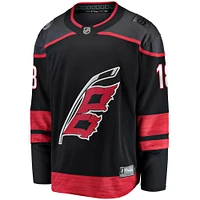 Fanatics pour hommes Jack Drury noir Carolina Hurricanes Home Premier Breakaway Player Maillot