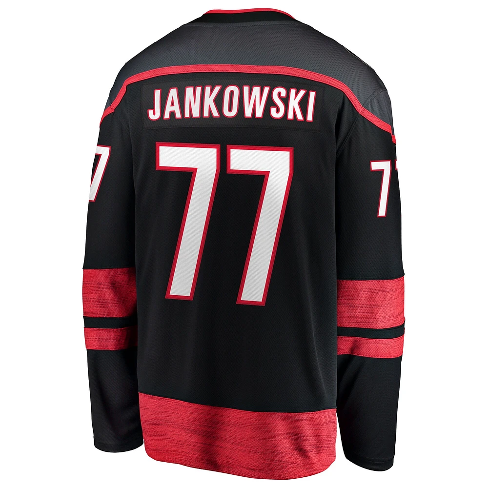 Men's Fanatics Mark Jankowski Black Carolina Hurricanes Home Breakaway Jersey