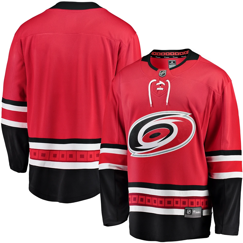 Maillot alternatif Breakaway des Hurricanes de la Caroline Fanatics pour hommes, rouge