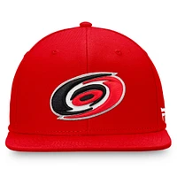 Casquette Snapback Core Red Carolina Hurricanes Fanatics pour hommes