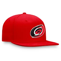 Men's Fanatics Red Carolina Hurricanes Core Primary Logo Snapback Hat