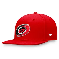 Casquette Snapback Core Red Carolina Hurricanes Fanatics pour hommes