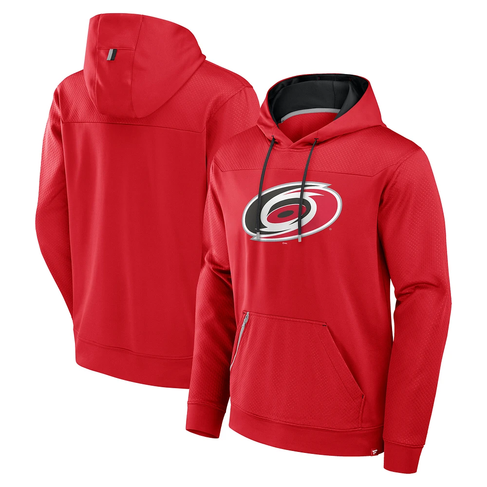 Sweat à capuche rouge pour homme Fanatics Defender des Carolina Hurricanes