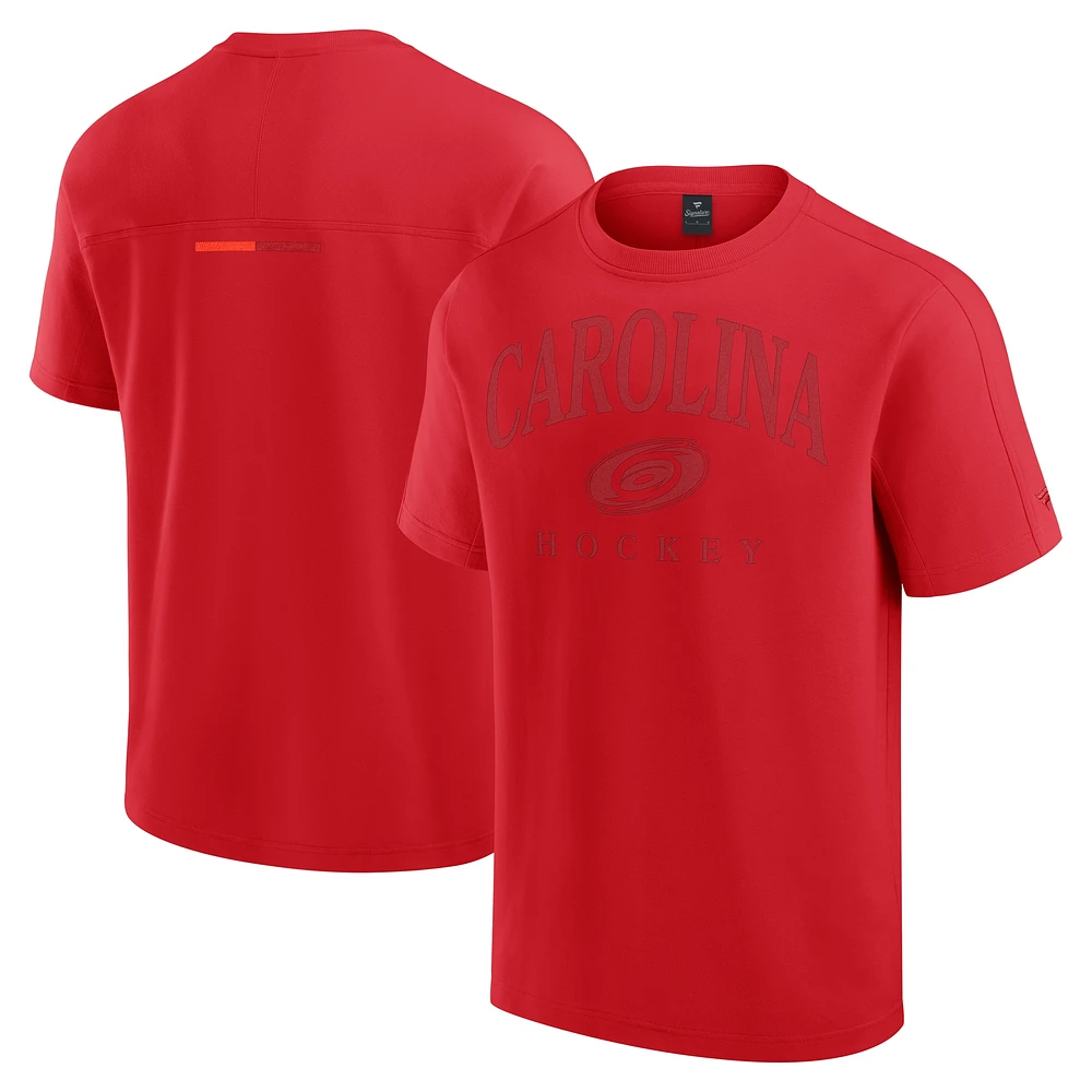 T-shirt rouge Fanatics pour homme, motif tri-blend Elements Flex des Hurricanes de la Caroline