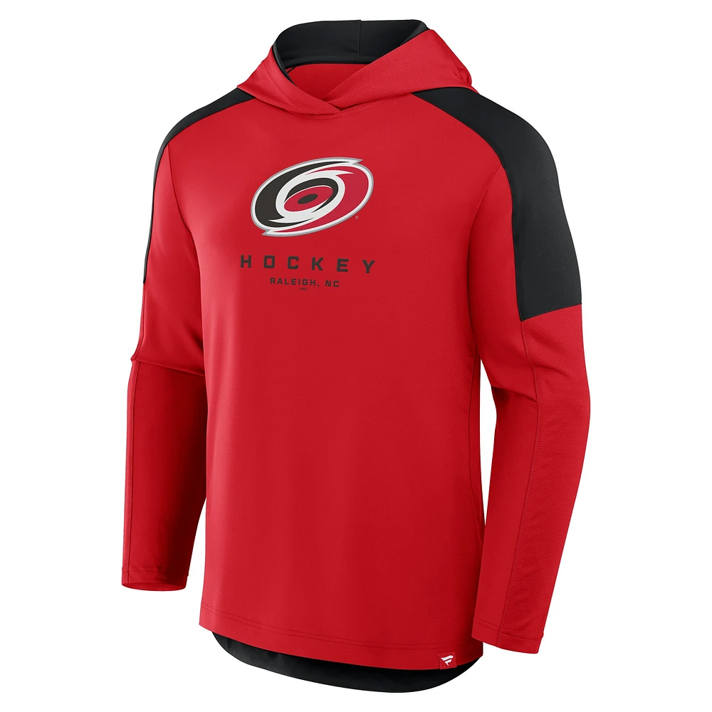 Sweat à capuche de transition Meta Game pour hommes Fanatics Red Carolina Hurricanes