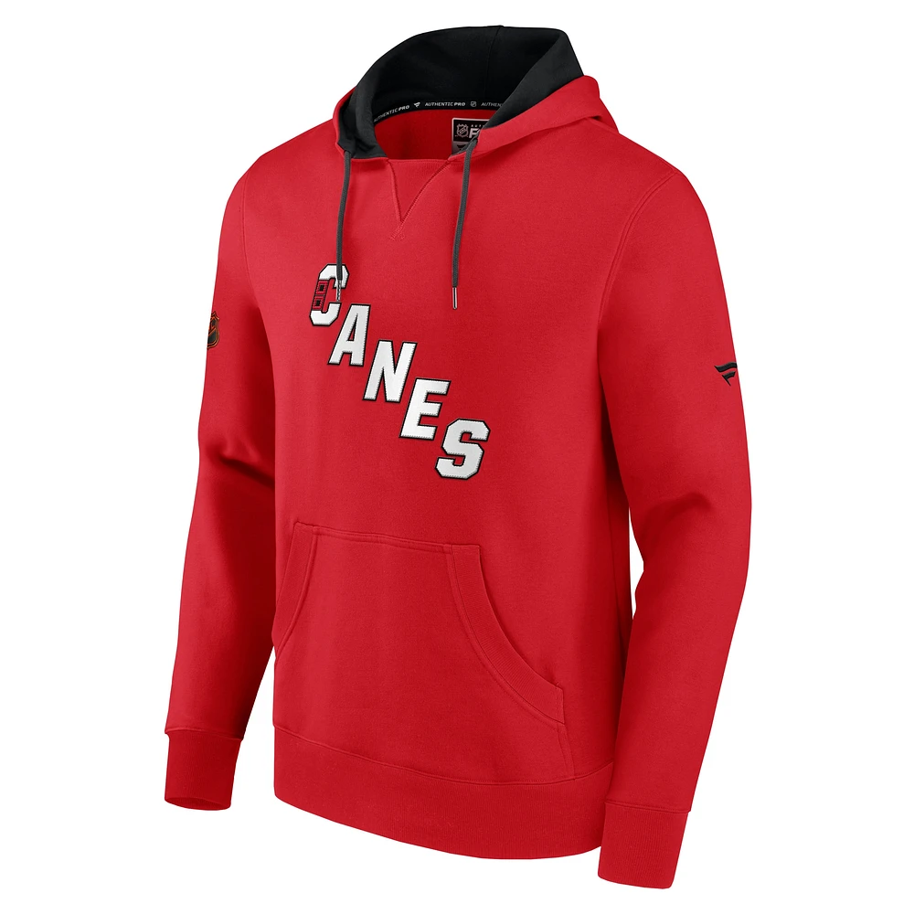 Men's Fanatics Red Carolina Hurricanes Special Edition 2.0 Team Logo Pullover Hoodie