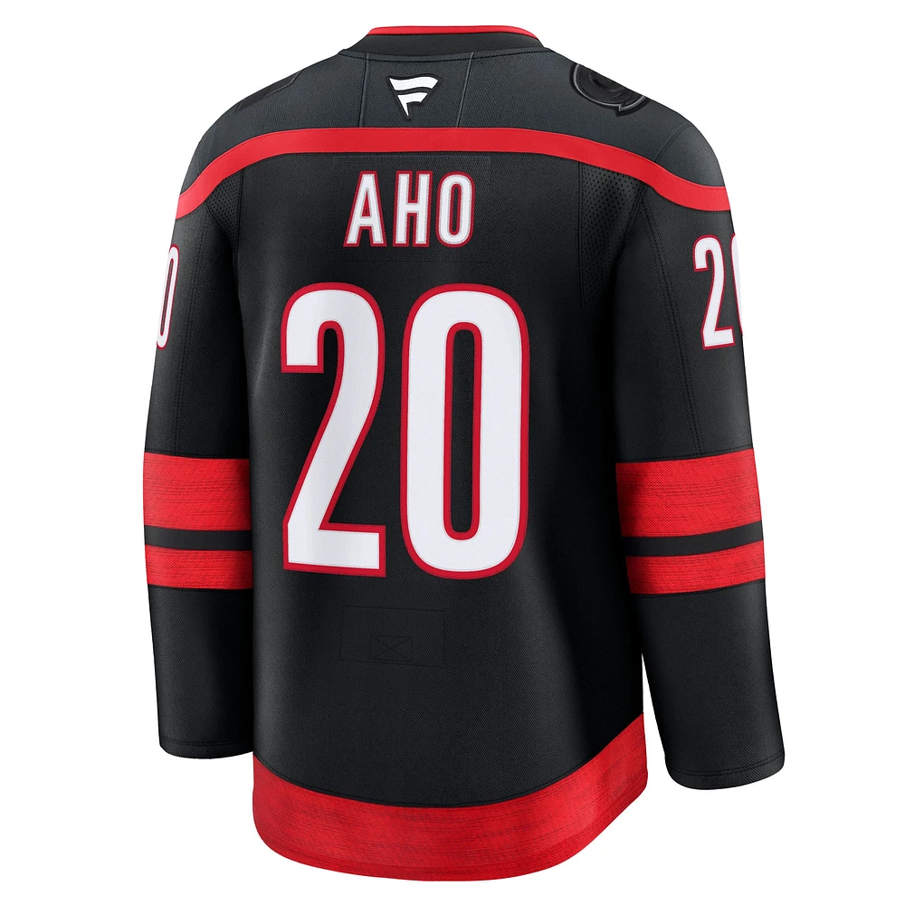 Men's Fanatics Sebastian Aho Black Carolina Hurricanes Home Premium Jersey