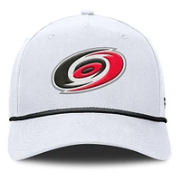 Men's Fanatics White Carolina Hurricanes Rope A-Frame Adjustable Hat