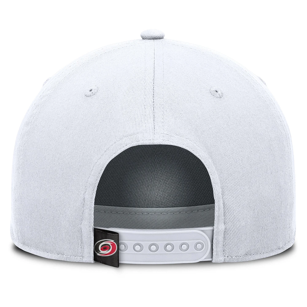 Men's Fanatics White Carolina Hurricanes Rope A-Frame Adjustable Hat