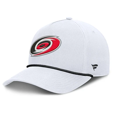 Men's Fanatics White Carolina Hurricanes Rope A-Frame Adjustable Hat