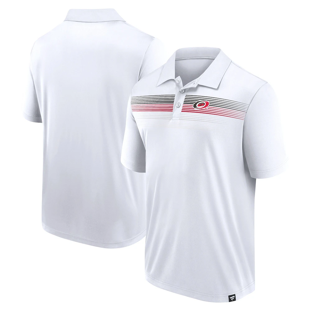 Men's Fanatics White Carolina Hurricanes Victory For Us Interlock Polo