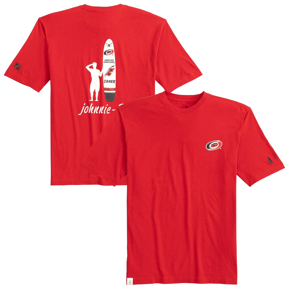 Men's johnnie-O Red Carolina Hurricanes Heathered Spencer T-Shirt