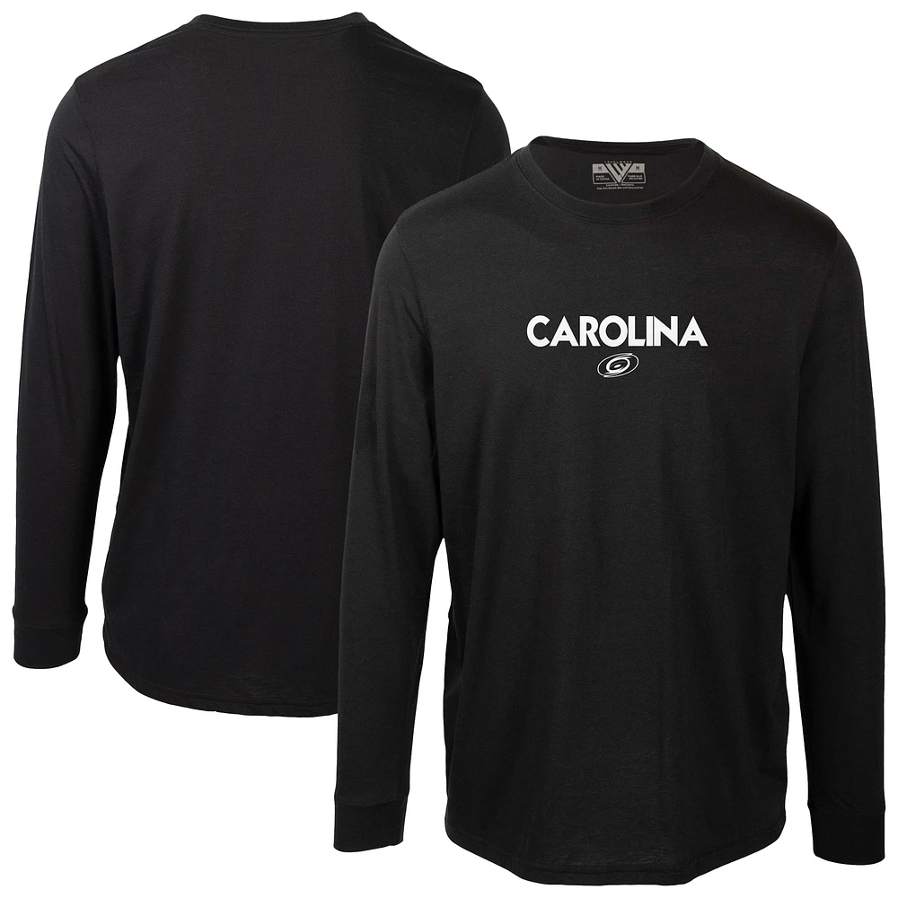 Men's Levelwear  Black Carolina Hurricanes Oscar City Capsule Long Sleeve T-Shirt