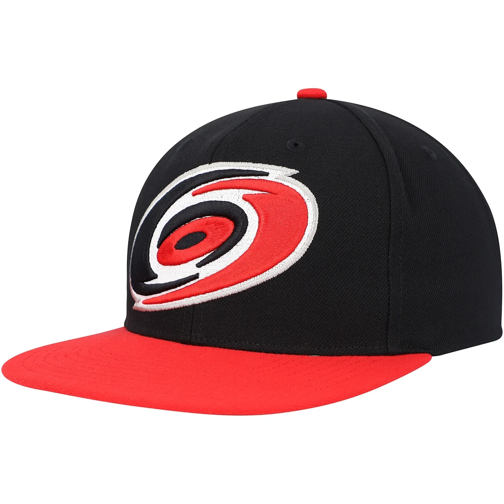 Men's Mitchell & Ness Black Carolina Hurricanes Core Team Ground 2.0 Snapback Hat