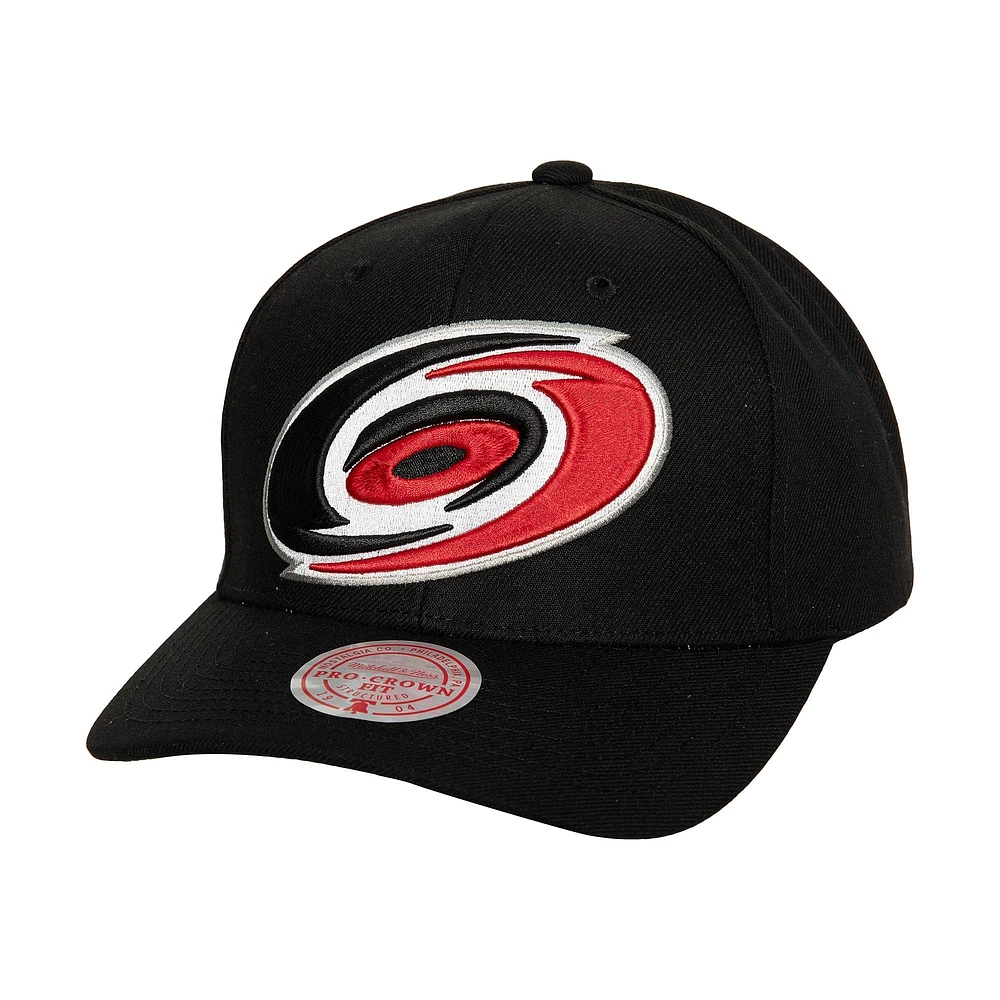 Casquette ajustable Mitchell & Ness Black Carolina Hurricanes Core Team Ground Pro pour homme