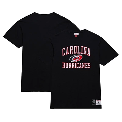 T-shirt flammé légendaire des Hurricanes de la Caroline Mitchell & Ness pour hommes noir