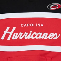 Men's Mitchell & Ness Red/Black Carolina Hurricanes Head Coach Pullover Hoodie